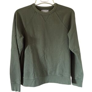 Everlane Women’s Sweatshirt Crewneck Color 100%cotton Olive Size Small Petite